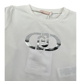 Liu Jo Shirt Girocollo tinta unita con Logo Bianco per Neonata KF5087X BIANCO LIU JO 
