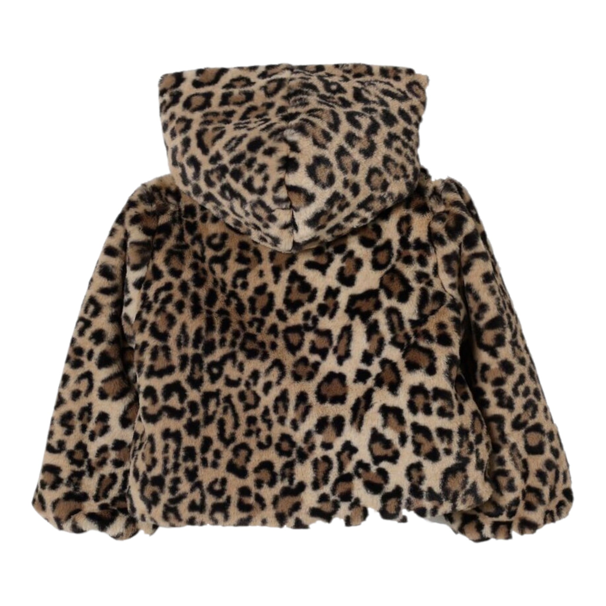 Liu Jo Pelliccia con Cappuccio Fantasia Maculata Beige per Bambina KF5106 BEIGE LIU JO 