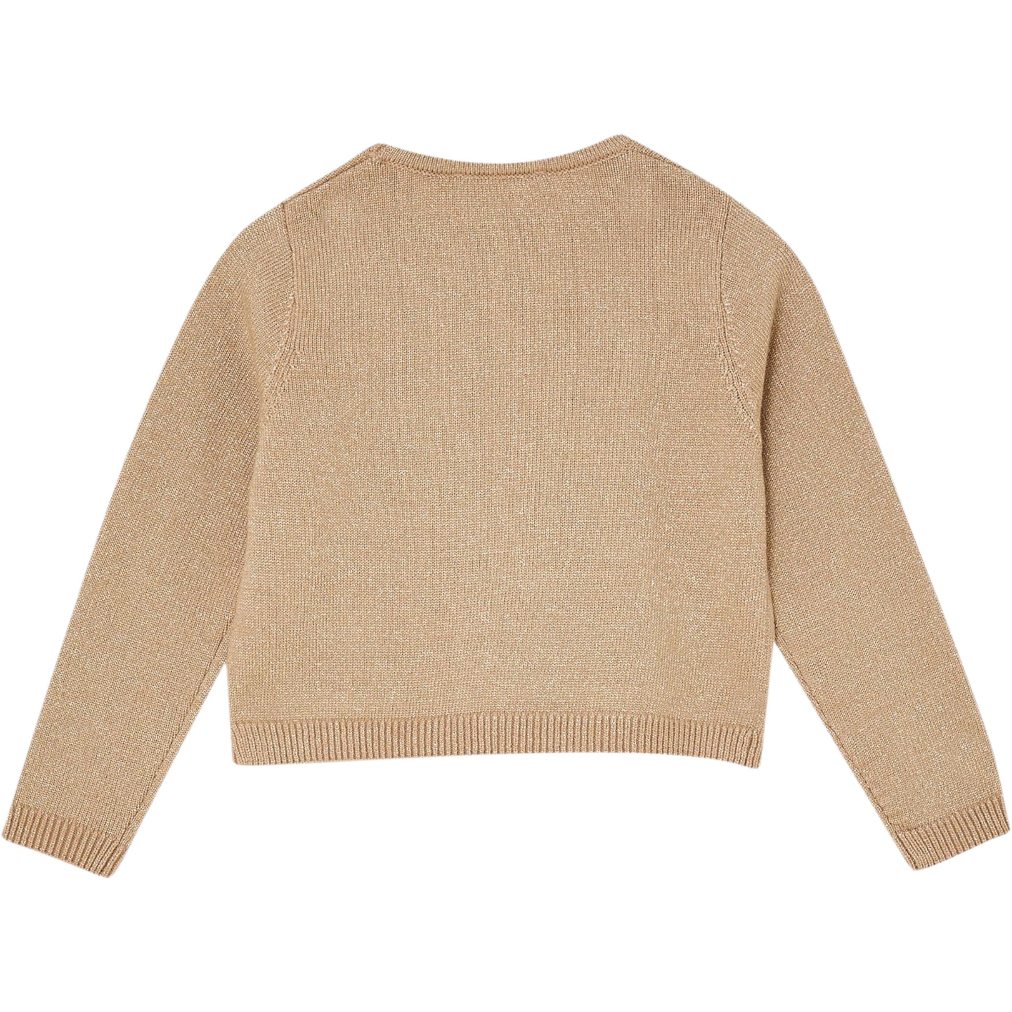 Liu Jo Maglia Girocollo tinta unita con Ricami Beige per Bambina KF5122 BEIGE LIU JO 