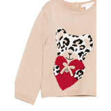 Liu Jo Maglia Girocollo tinta unita con Ricami Beige per Neonata KF5122X BEIGE LIU JO 