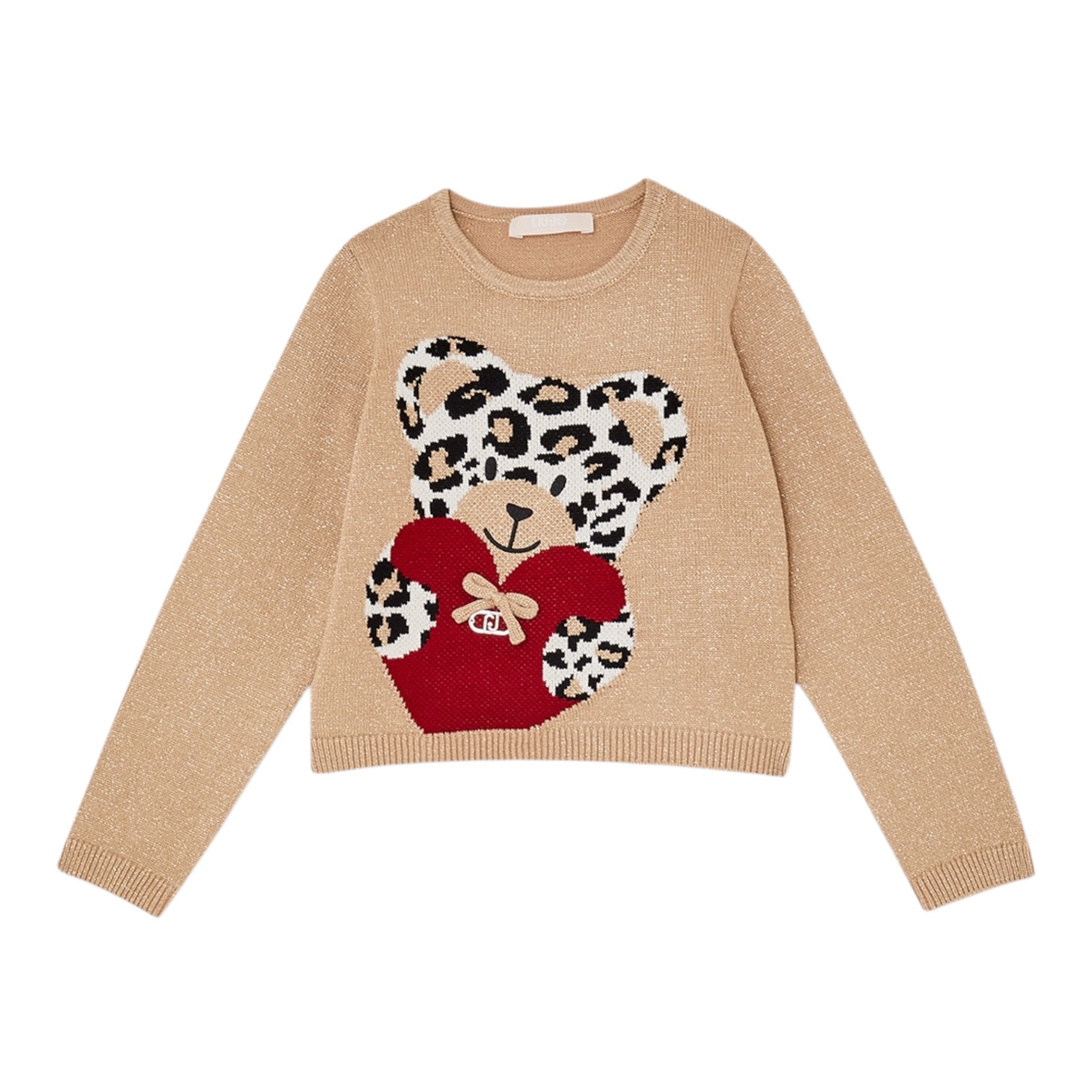 Liu Jo Maglia Girocollo tinta unita con Ricami Beige per Neonata KF5122X BEIGE LIU JO 