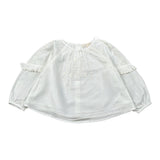Louise Misha Camicia tinta unita con Ricami Bianco per Bambina GRIW25B0068 BIANCO LOUISE MISHA 