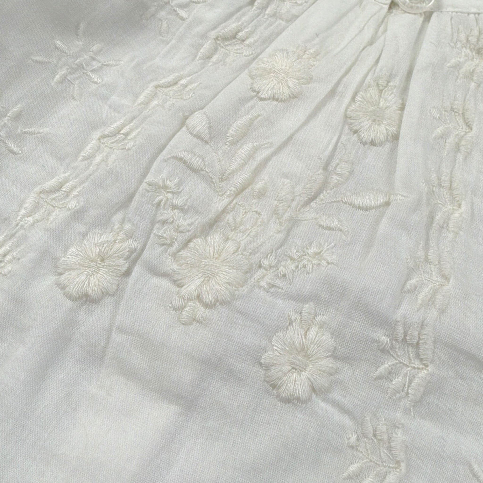 Louise Misha Camicia tinta unita con Ricami Bianco per Neonata GRIW25B0068N BIANCO LOUISE MISHA 