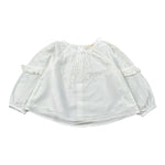 Louise Misha Camicia tinta unita con Ricami Bianco per Neonata GRIW25B0068N BIANCO LOUISE MISHA 