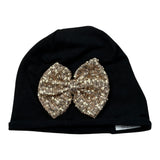Lu & Lu Cappello tinta unita con Fiocco Nero per Bambina 15 NERO LU & LU 