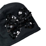 Lu & Lu Cappello tinta unita con Brillantini Nero per Bambina 25 NERO LU & LU 