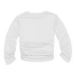 Lu Lu By Miss Grant Shirt tinta unita con Arricci Bianco per Bambina LL3837 BIANCO LU LU BY MISS GRANT 
