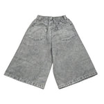 Lu Lu By Miss Grant Bermuda In Denim tinta unita con Brillantini Grigio per Bambina LL3922 GRIGIO LU LU BY MISS GRANT 