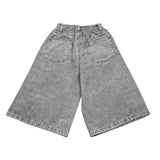 Lu Lu By Miss Grant Bermuda In Denim tinta unita con Brillantini Grigio per Bambina LL3922 GRIGIO LU LU BY MISS GRANT 