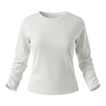 Lu Lu By Miss Grant Maglia tinta unita In Velluto Bianco per Bambina LL4022 BIANCO LU LU BY MISS GRANT 