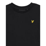 Lyle&Scott Shirt Girocollo tinta unita con Logo Nero per Bambino 51991 NERO LYLE&SCOTT 