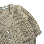 U+È Cardigan tinta unita con Bottoni Beige per Neonato UEM0428 BEIGE U+è 