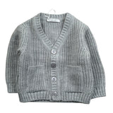 U+È Cardigan tinta unita con Bottoni Grigio per Neonato UEM0428 GRIGIO U+è 