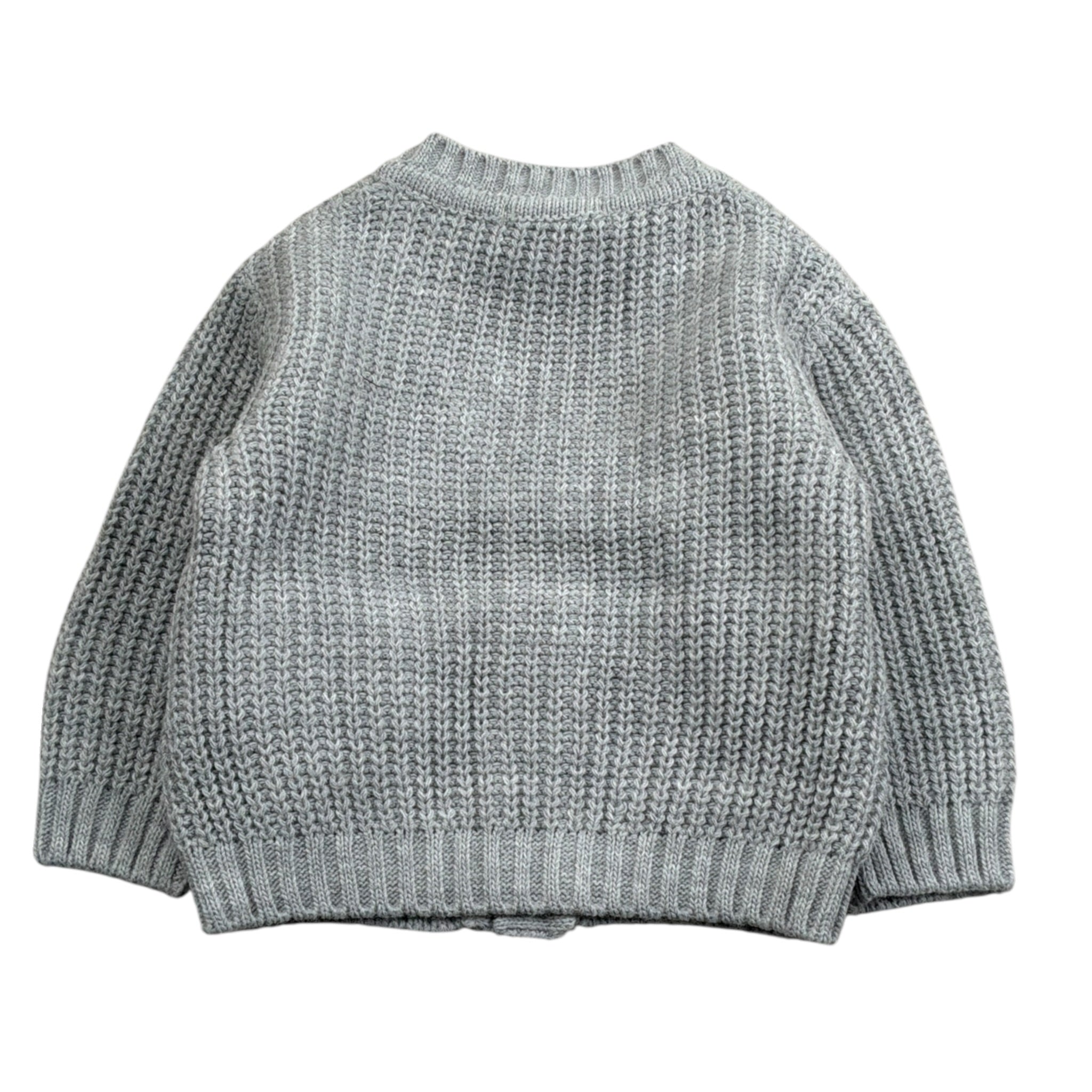 U+È Cardigan tinta unita con Bottoni Grigio per Neonato UEM0428 GRIGIO U+è 