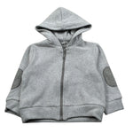 U+È Felpa con Zip E Cappuccio tinta unita Grigio per Neonato UEM0471 GRIGIO U+è 