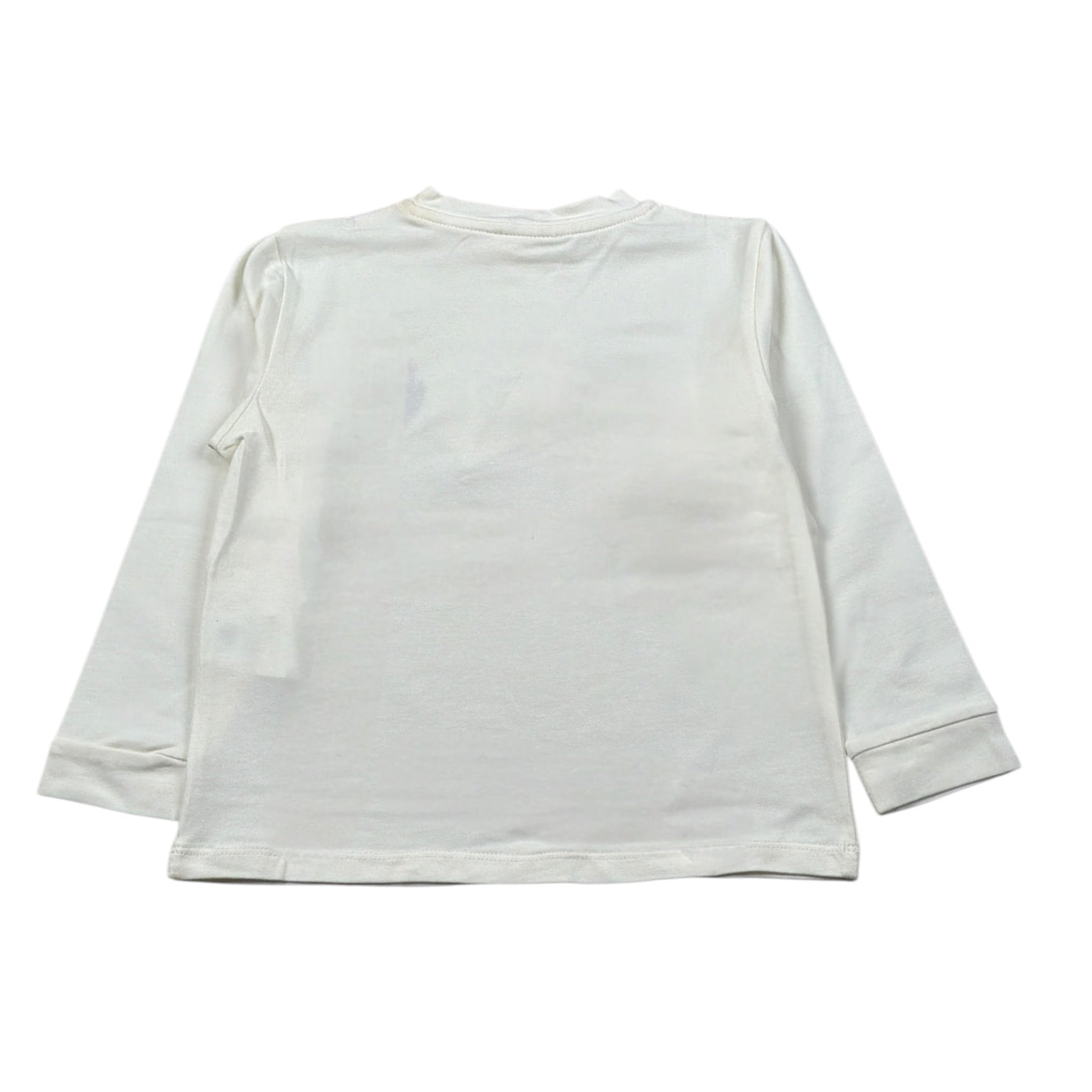 M+E' Shirt Girocollo tinta unita con Ricami Panna per Bambino UEM0620 PANNA M+E' 