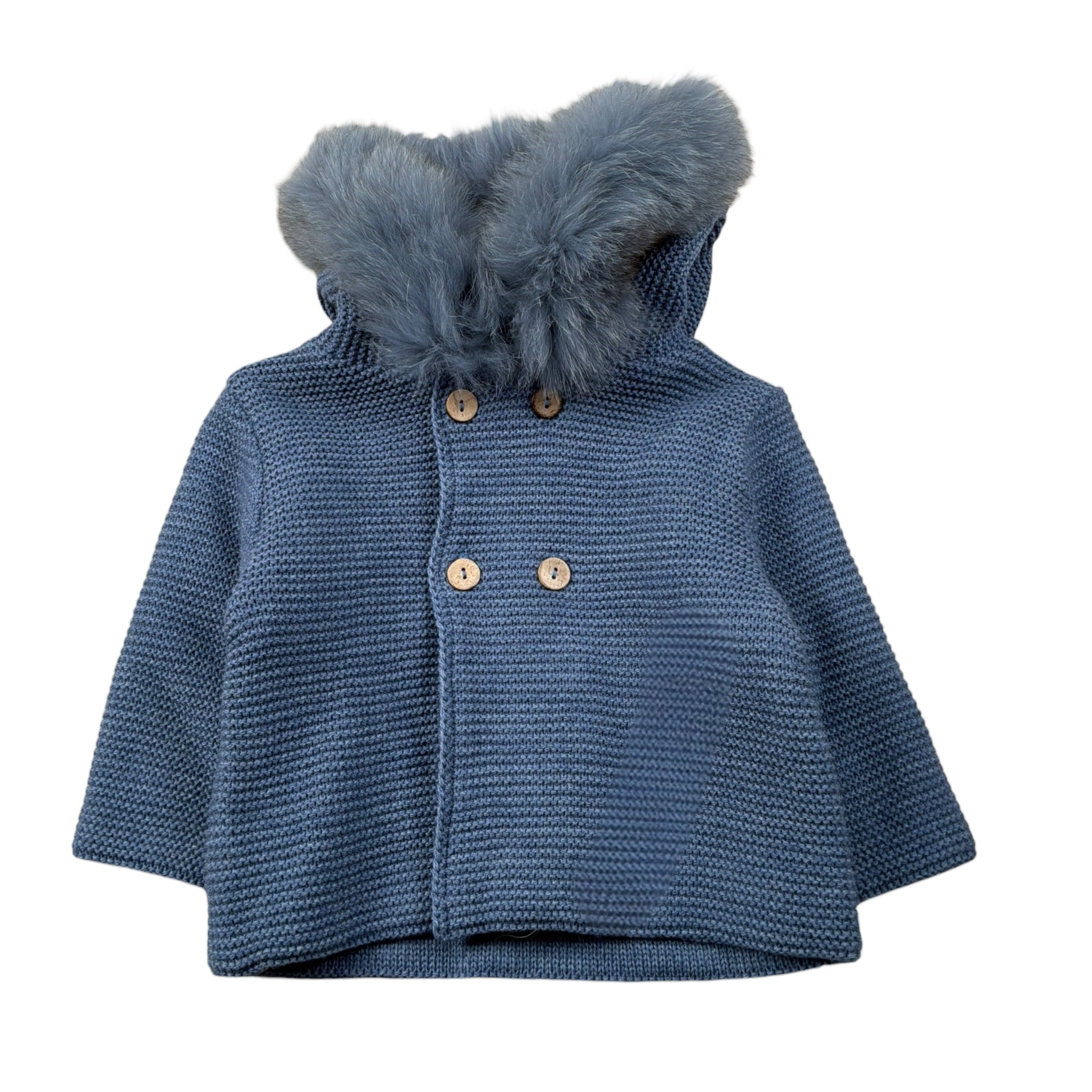Mac Ilusion Cappotto tinta unita con Cappuccio Blu per Bambino 8696HJ BLU MAC  ILUSION 