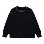 Maison Margiela Felpa tinta unita con Stampa Nero per Bambino M60869MM06F NERO MAISON MARGIELA 