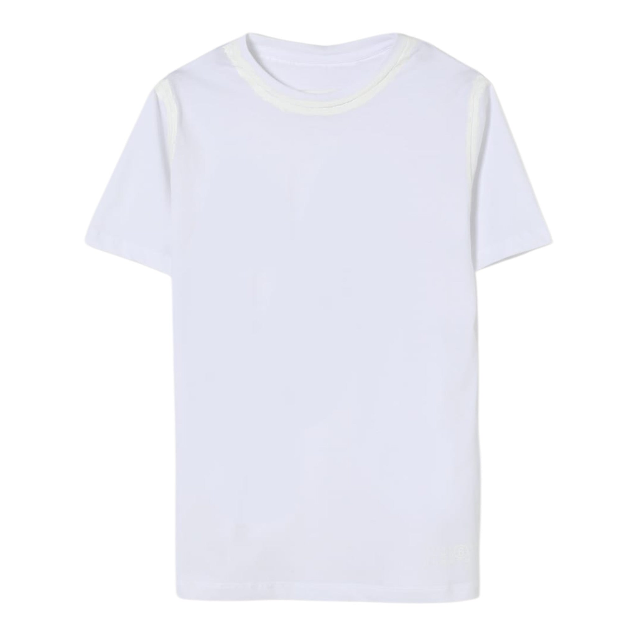 Maison Margiela T-Shirt tinta unita Girocollo Bianco per Bambino M60899MM06H BIANCO MAISON MARGIELA 