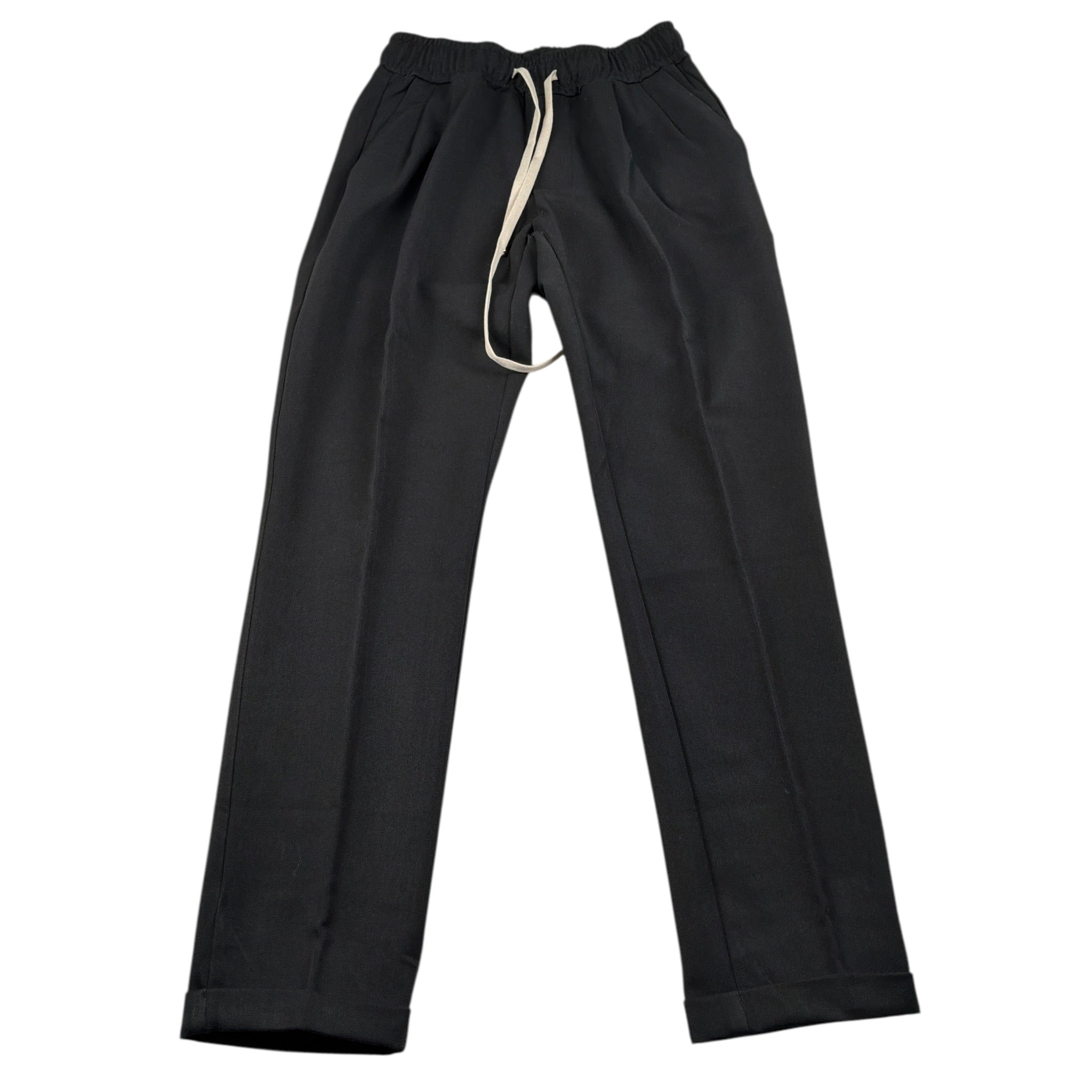 Make Pantalone tinta unita con Elastico In Vita Nero per Bambino MK2025 NERO MAKE 