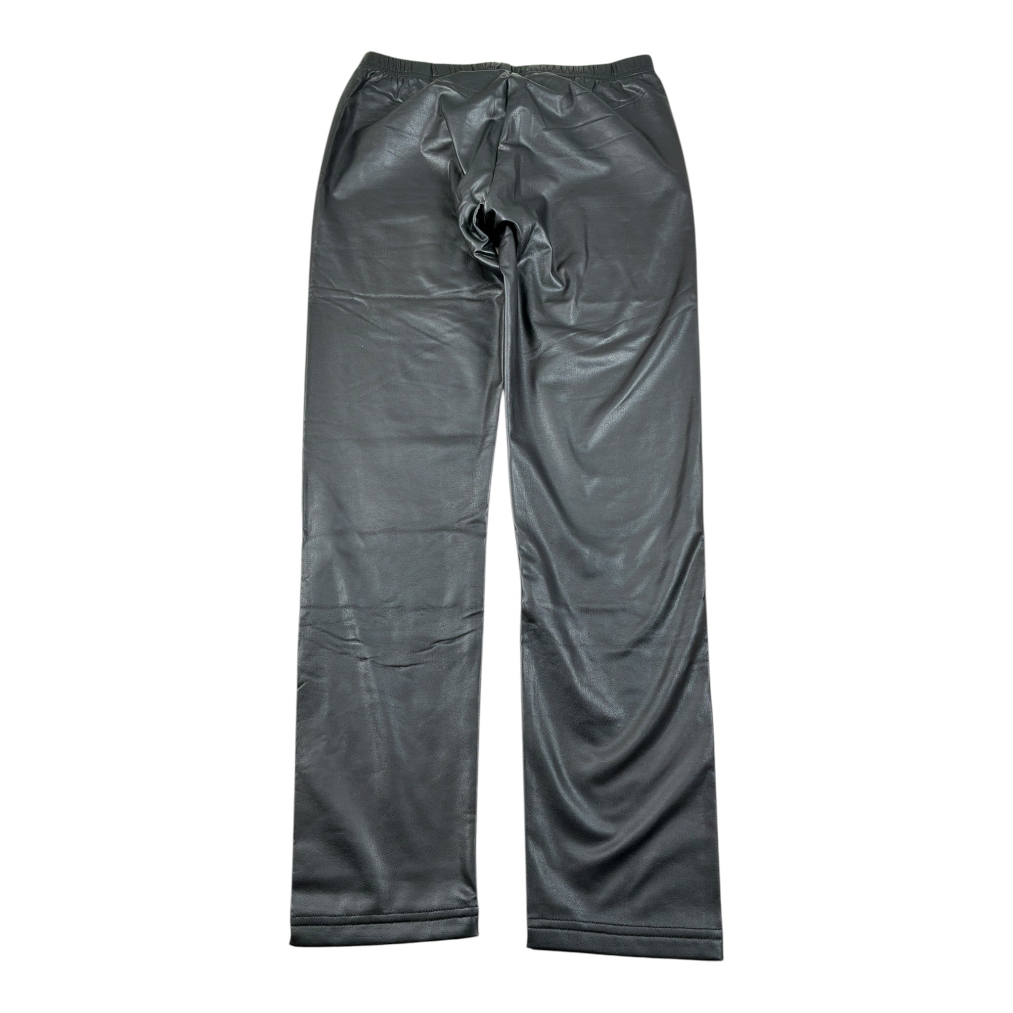 Manila Grace Leggins tinta unita In Ecopelle Nero per Bambina JFJF24P065 NERO MANILA GRACE 