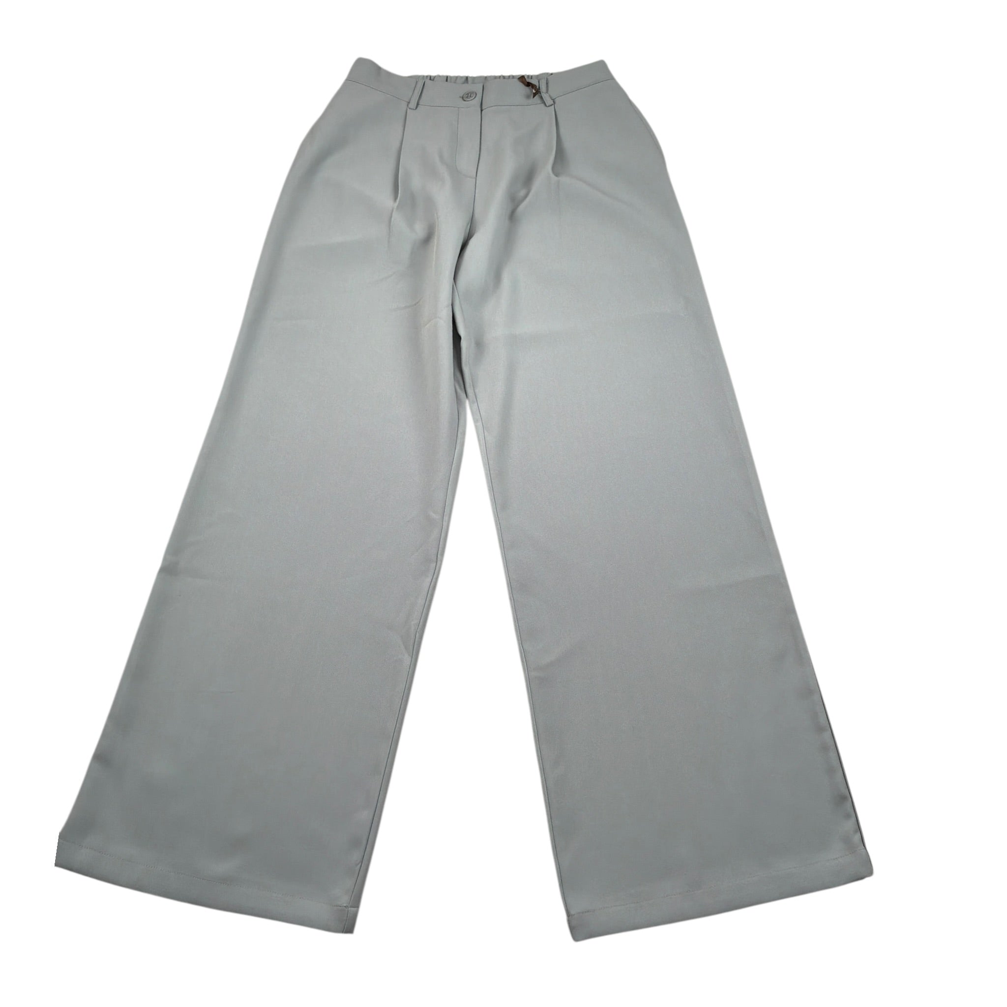 Manila Grace Pantalone Modello Palazzo tinta unita Grigio per Bambina M2832W25 GRIGIO MANILA GRACE 