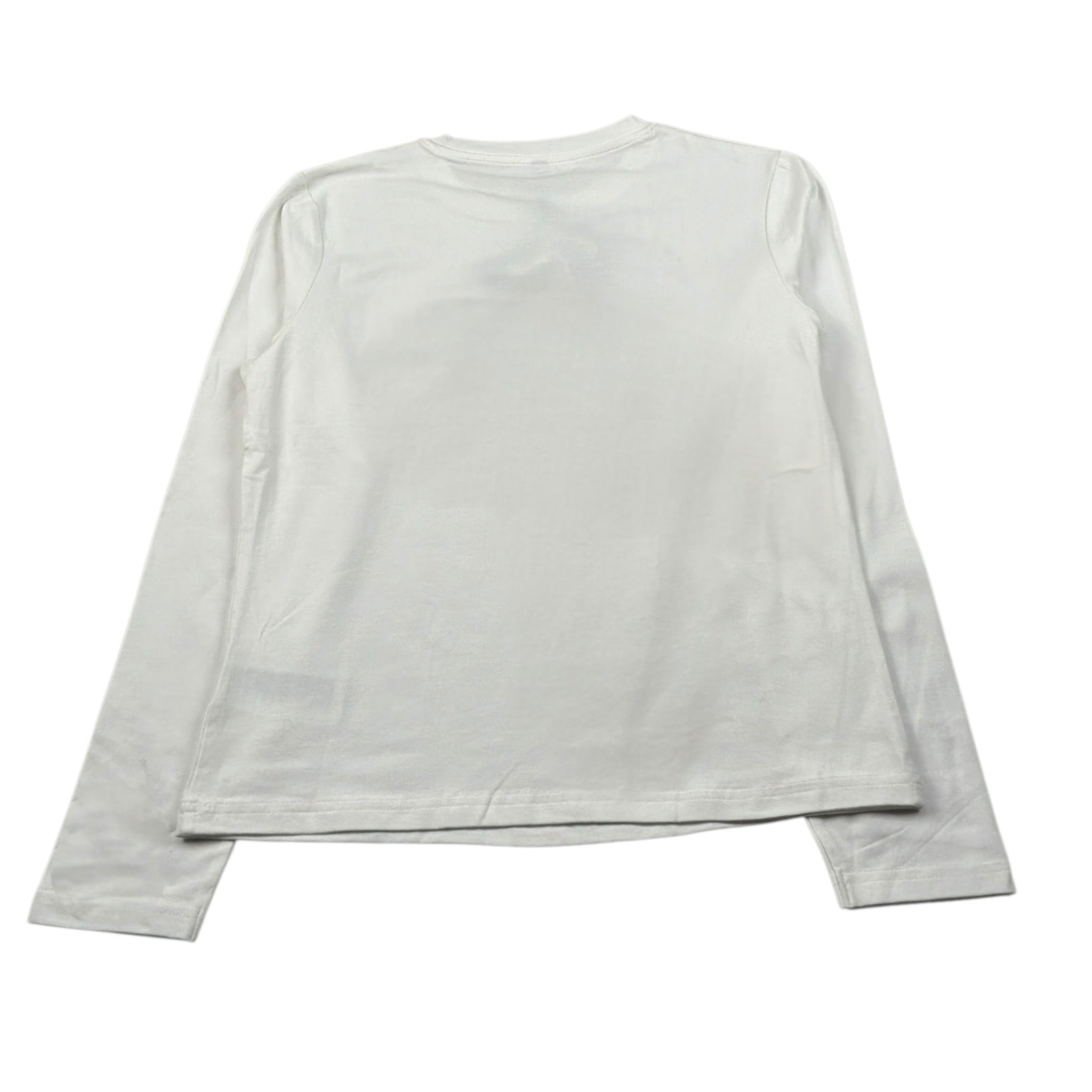 Manila Grace Shirt Girocollo tinta unita con Logo Bianco per Bambina MFJF24T054 BIANCO MANILA GRACE 