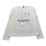Manila Grace Shirt Girocollo tinta unita con Stampa Bianco per Bambina MFJF24T055 BIANCO MANILA GRACE 