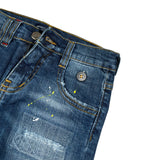 Manuel & Frank Jeans tinta unita con Girovita Regolabile Blu per Bambino MF1203B BLU MANUEL & FRANK 