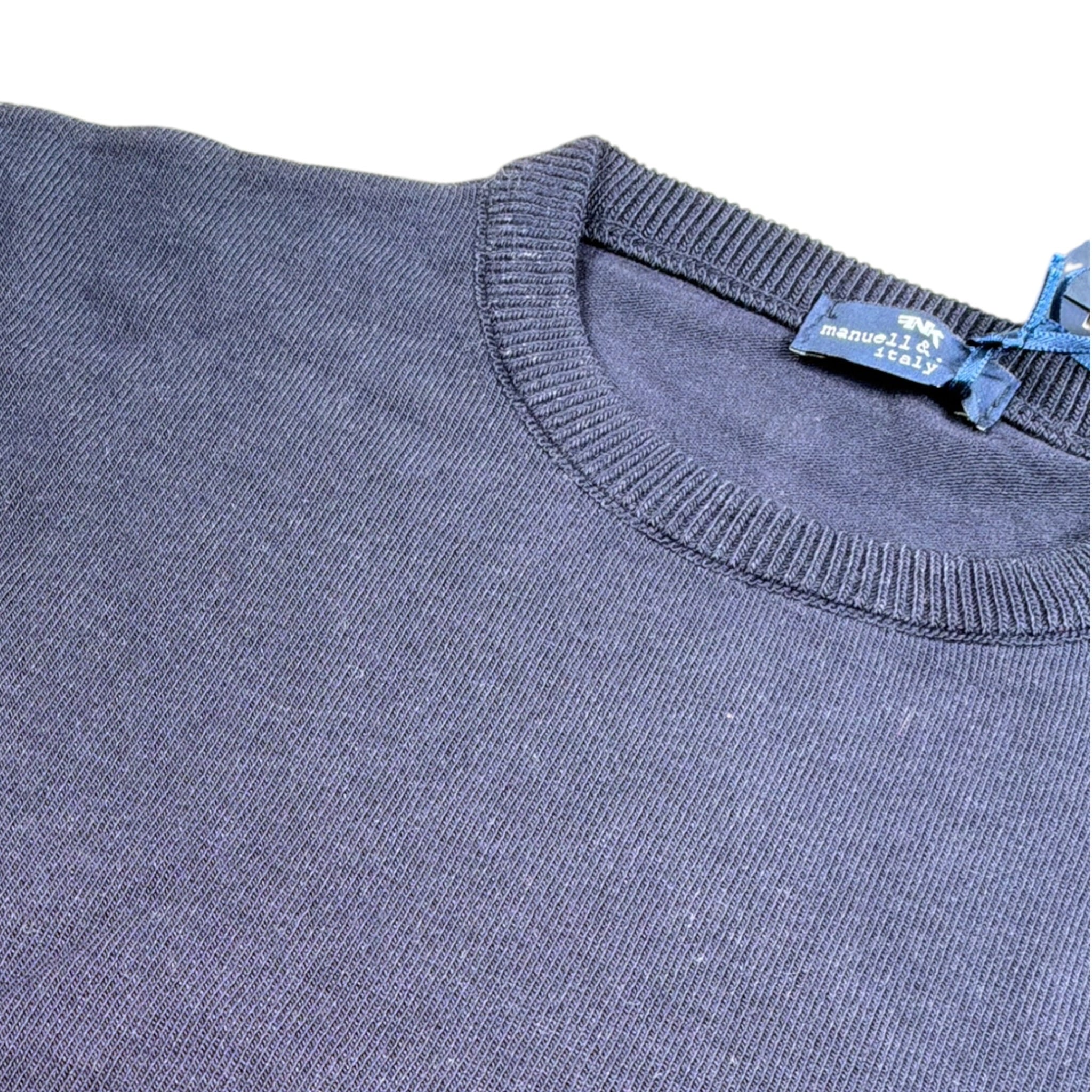 Manuel & Frank Maglia tinta unita Girocollo Blu per Bambino MF4264R BLU MANUEL & FRANK 