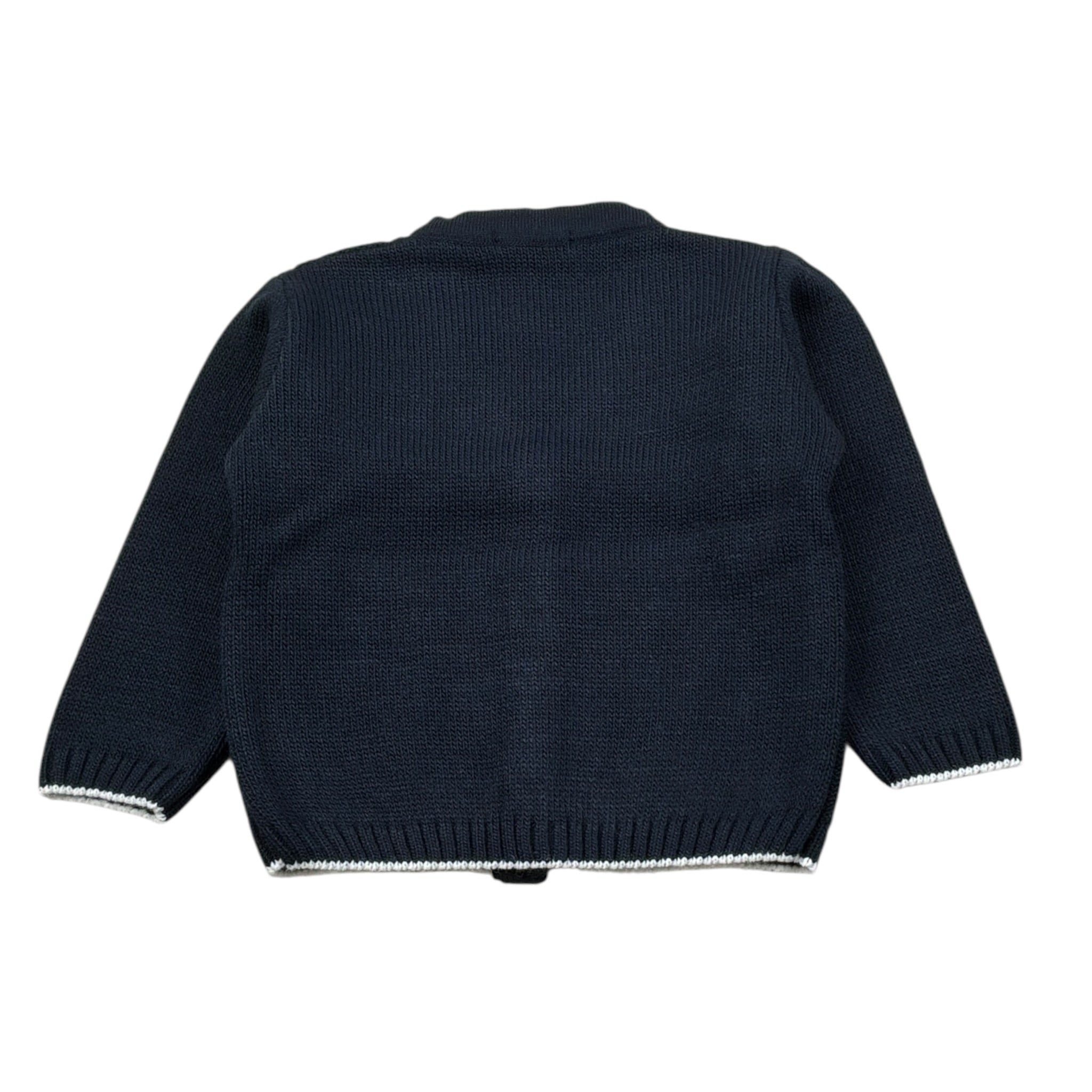 Manuel & Frank Cardigan tinta unita con Ricami Blu per Neonato MF4271I BLU MANUEL & FRANK 