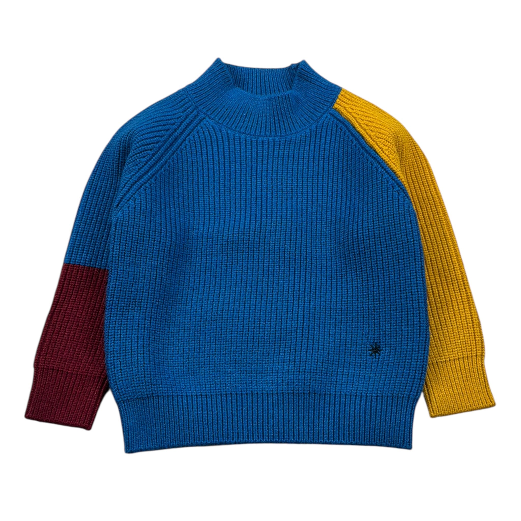 Manuel Ritz Maglia Tricolore Mezzo Collo Cobalto per Neonato MR2715 COBALTO MANUEL RITZ 