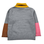 Manuel Ritz Maglia Collo Alto tinta unita con Maniche In Contrasto Grigio per Bambino MR2725 GRIGIO MANUEL RITZ 