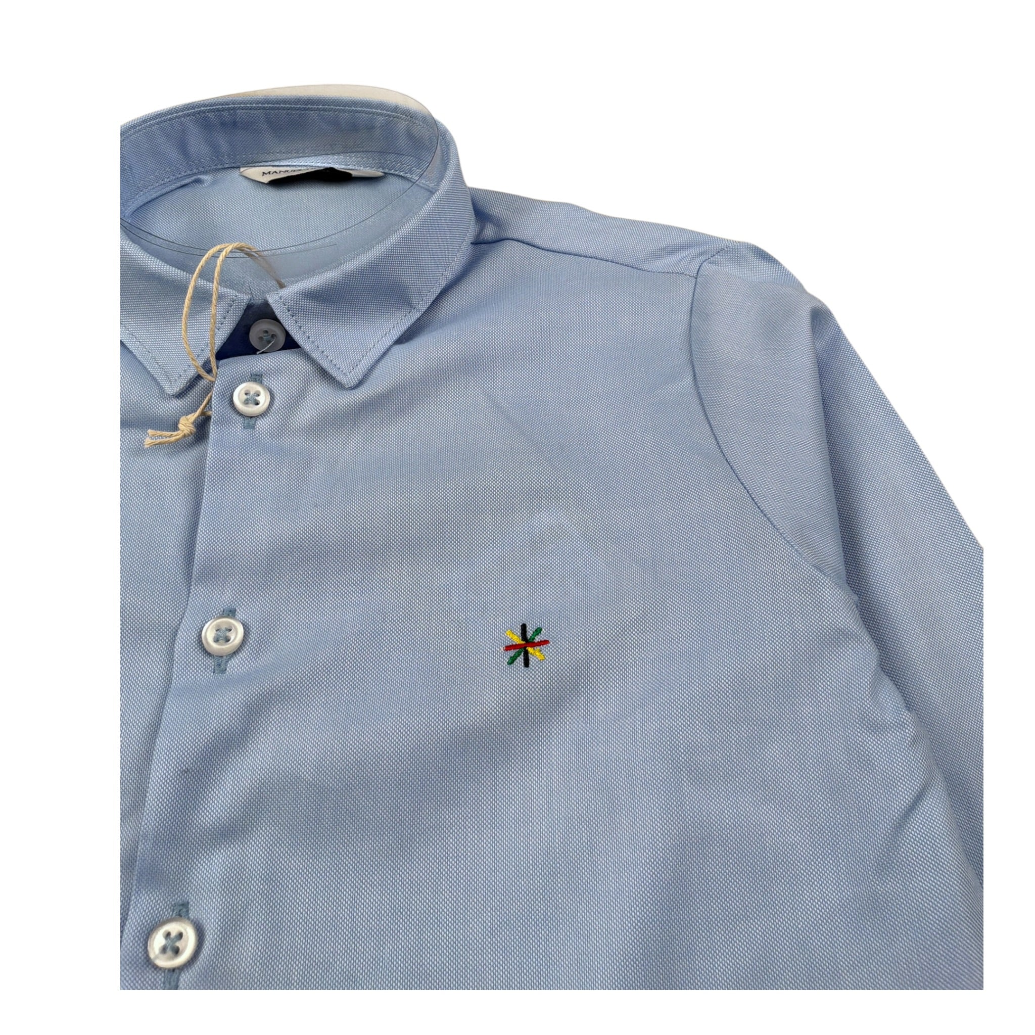 Manuel Ritz Camicia Manica Lunga tinta unita Azzurro per Bambino MR2780 AZZURRO MANUEL RITZ 