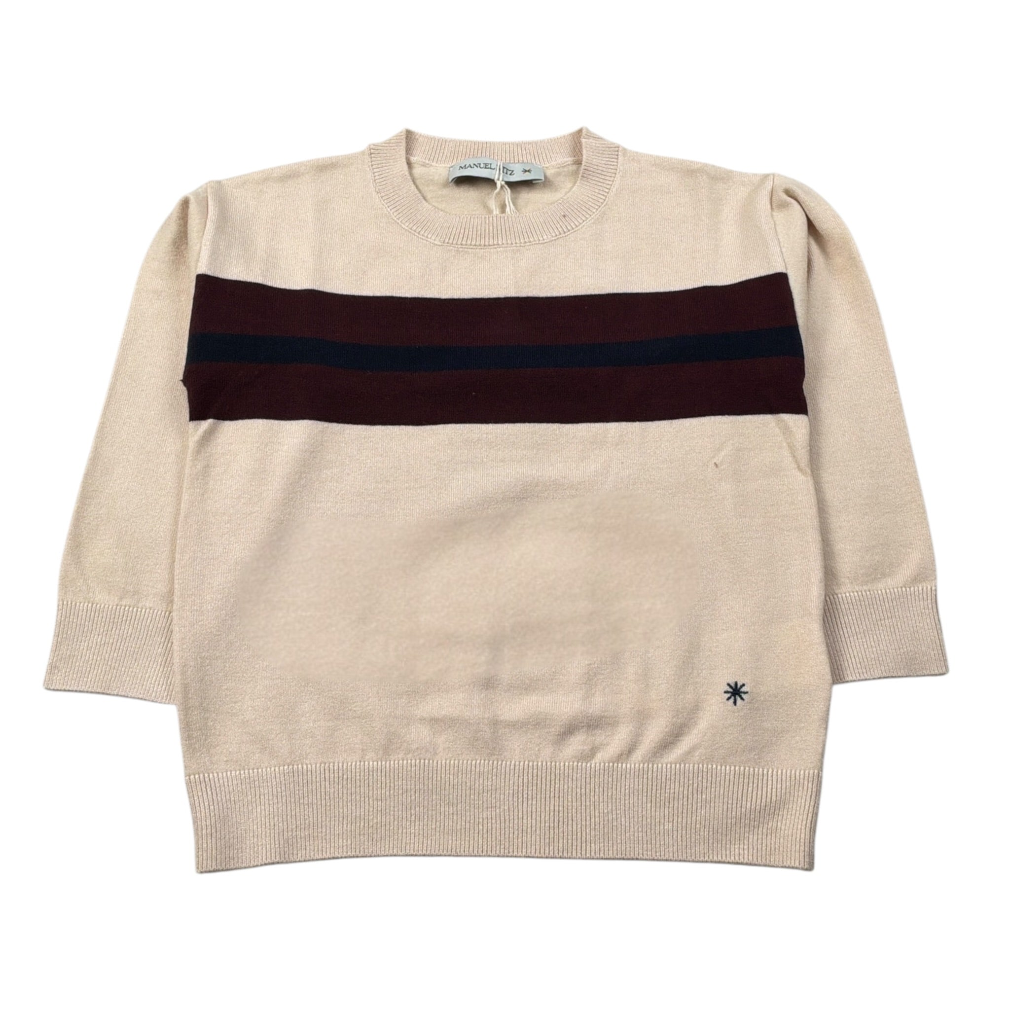 Manuel Ritz Maglia Girocollo tinta unita con Logo Beige per Neonato MR3153X BEIGE MANUEL RITZ 