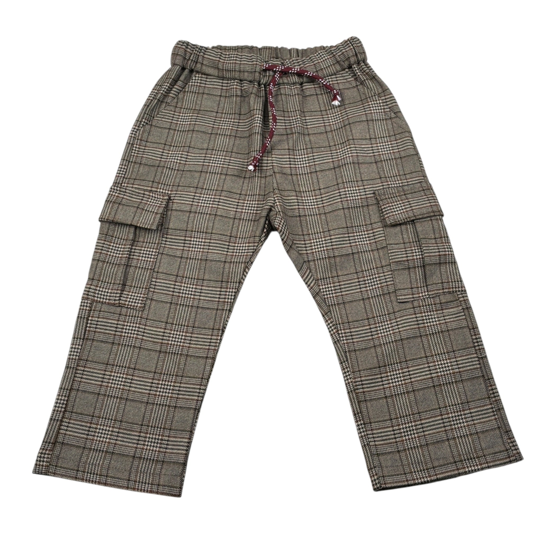 Manuel Ritz Pantalone tinta unita con Fantasia Marrone per Bambino MR3180X MARRONE MANUEL RITZ 