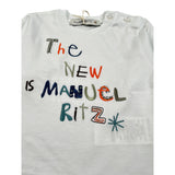 Manuel Ritz Shirt Girocollo tinta unita con Ricami Bianco per Neonato MR3182NX BIANCO MANUEL RITZ 