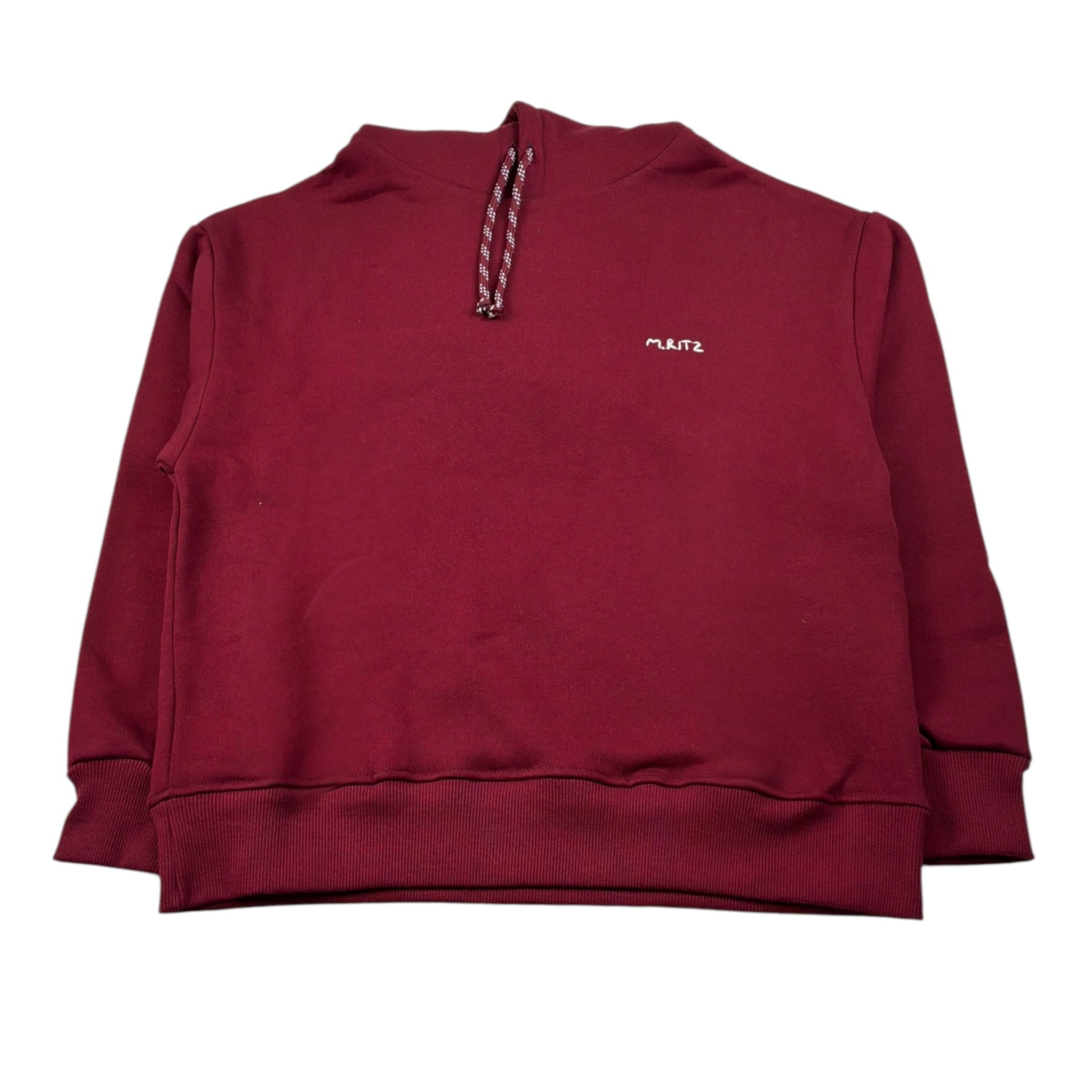 Manuel Ritz Felpa Chiusa con Cappuccio tinta unita Rosso per Bambino MR3207 ROSSO MANUEL RITZ 