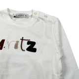 Manuel Ritz Shirt Girocollo tinta unita con Logo Panna per Neonato MR3238N PANNA MANUEL RITZ 