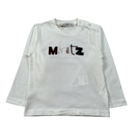 Manuel Ritz Shirt Girocollo tinta unita con Logo Panna per Bambino MR3238 PANNA MANUEL RITZ 