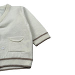 Manuell & Frank Cardigan tinta unita Scollo A V Panna per Neonato MF4220I PANNA MANUELL & FRANK 
