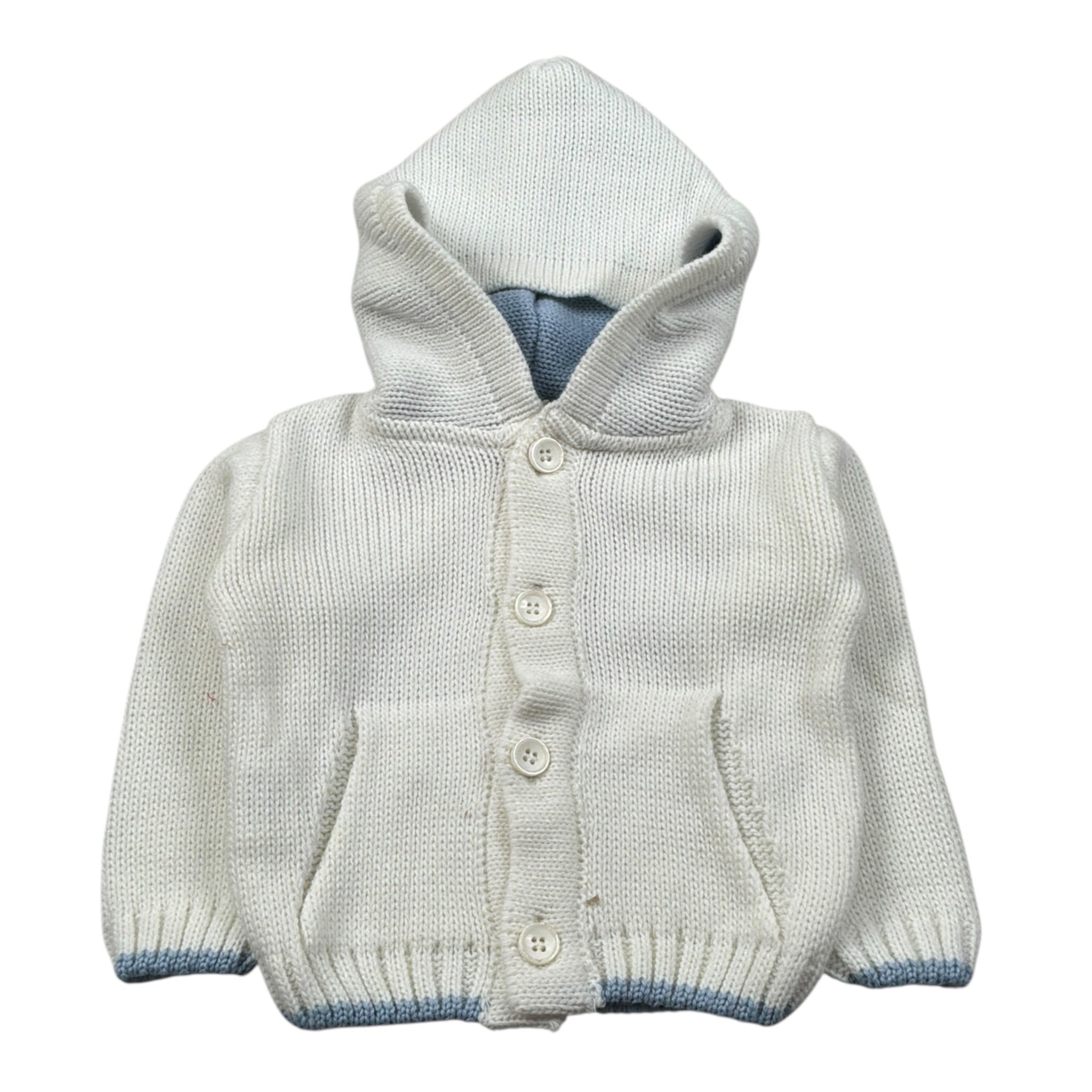 Manuell & Frank Cardigan tinta unita con Cappuccio Bianco per Neonato MF4223SPI BIANCO MANUELL & FRANK 