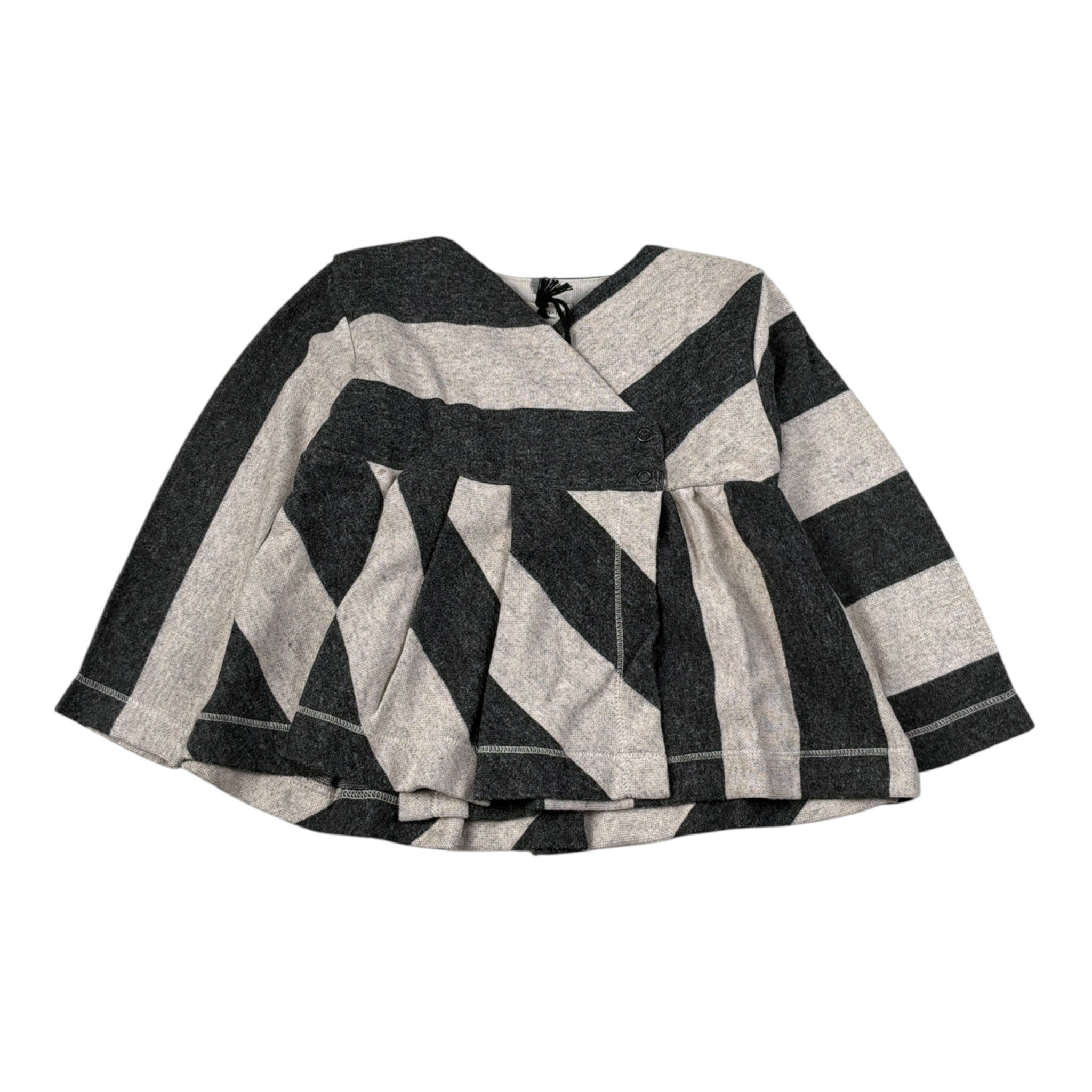 Mapero' Maglia Bicolore con Fantasia A Righe Grigio per Neonata M32311 GRIGIO MAPERO' 