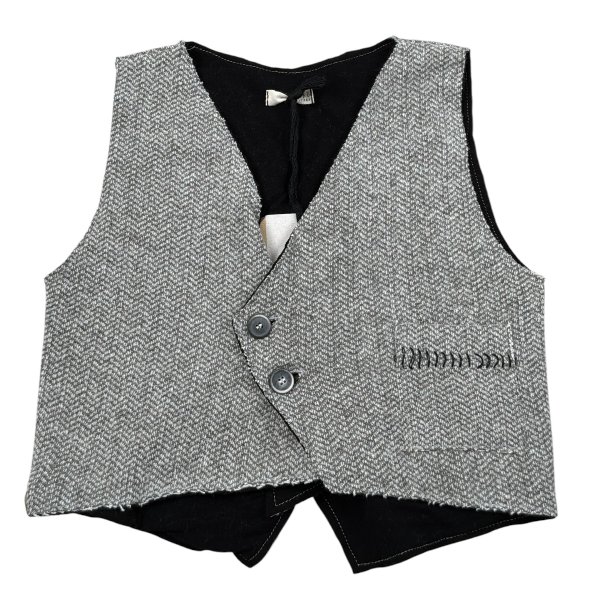 Mapero' Gilet tinta unita con Bottoni Grigio per Neonato M32352N GRIGIO MAPERO' 