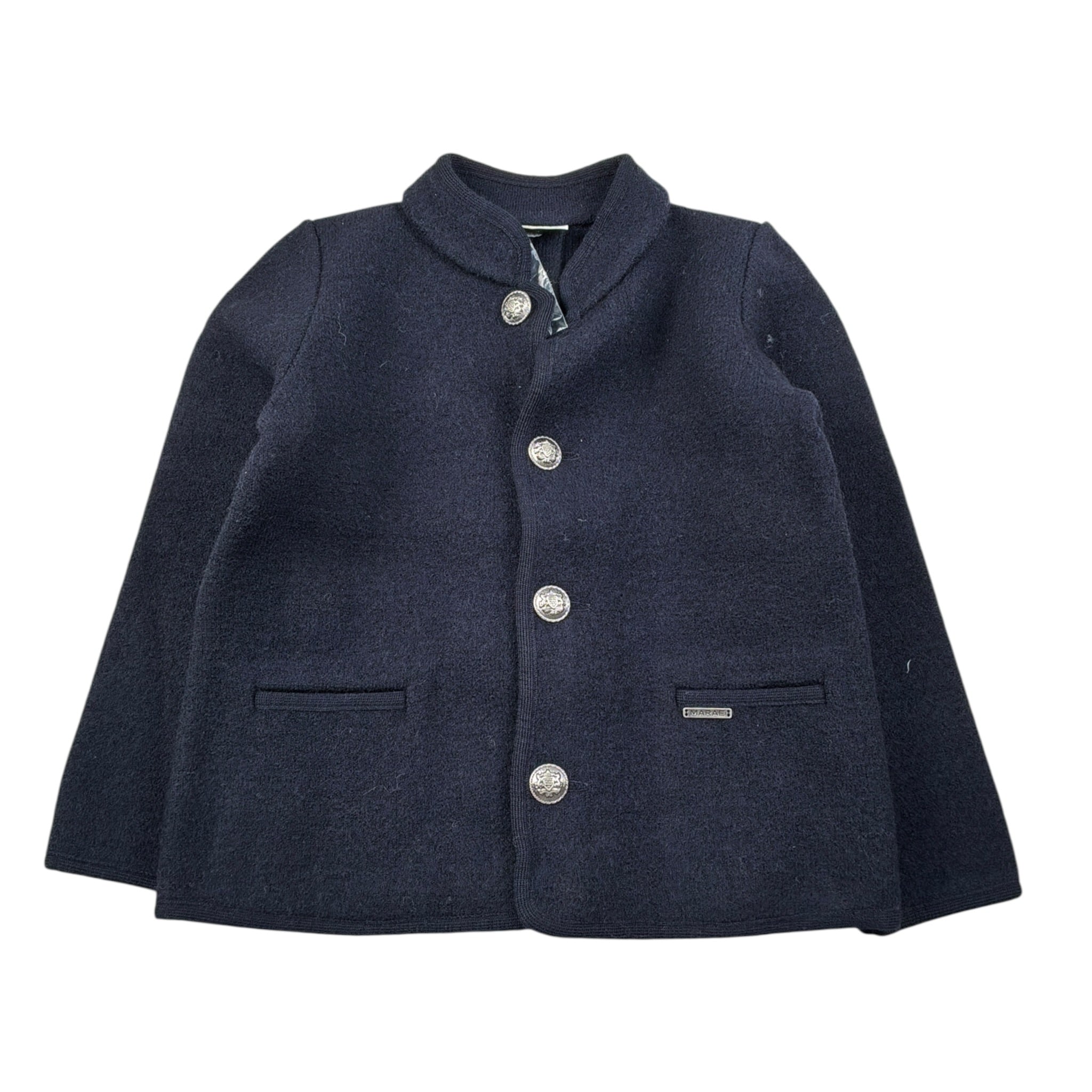 Marae Kids Cappotto tinta unita con Bottoni Blu per Bambina 3386 BLU MARAE KIDS 