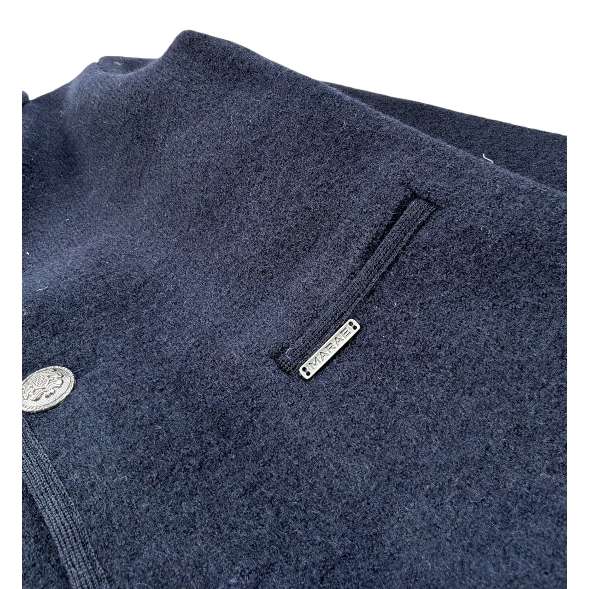 Marae Kids Cappotto tinta unita con Bottoni Blu per Bambina 3386 BLU MARAE KIDS 