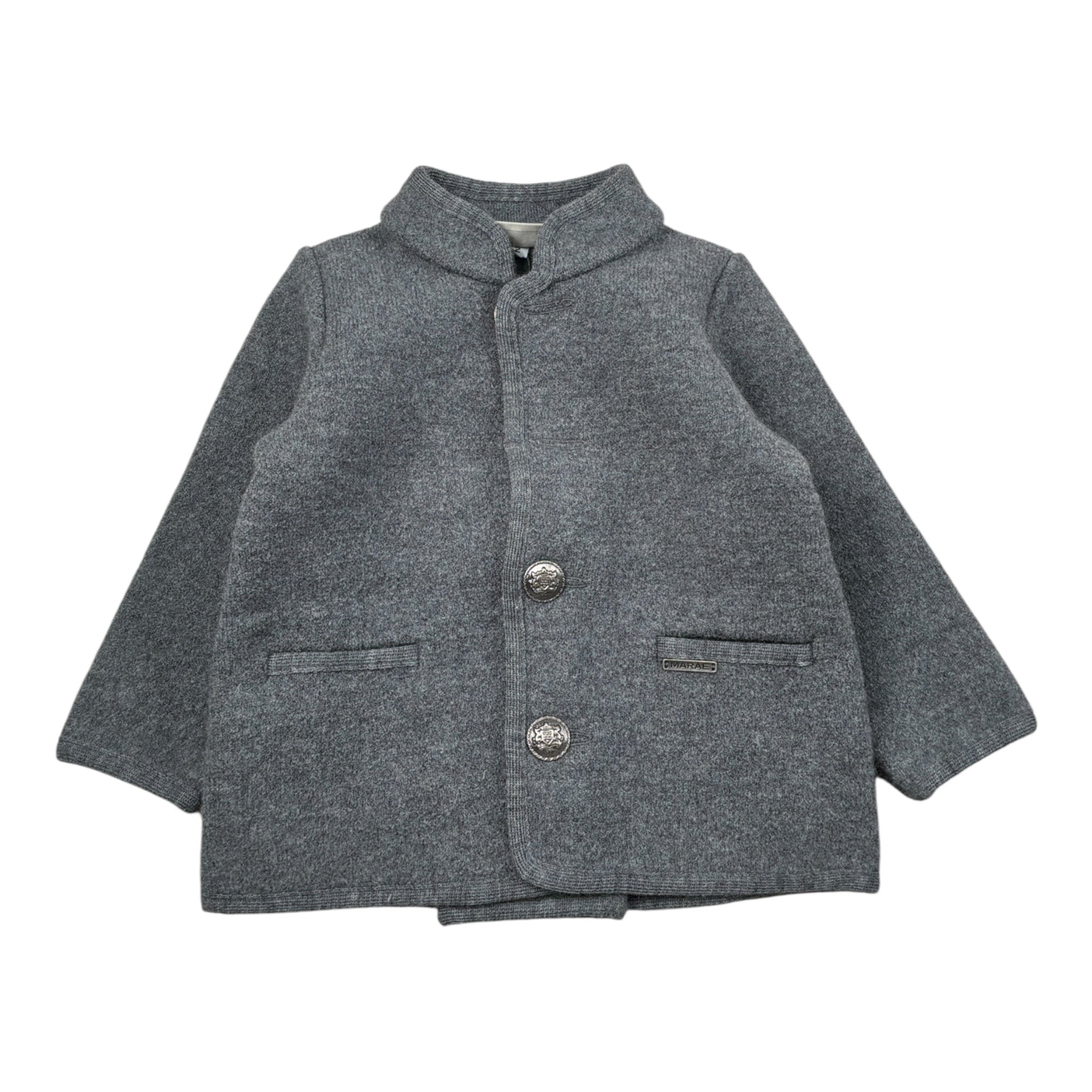 Marae Kids Cappotto tinta unita con Bottoni Grigio per Bambina 3386 GRIGIO MARAE KIDS 