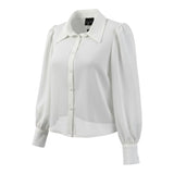 Marc Ellis Camicia tinta unita con Colletto Bianco per Bambina JMJSH00230 BIANCO MARC ELLIS 