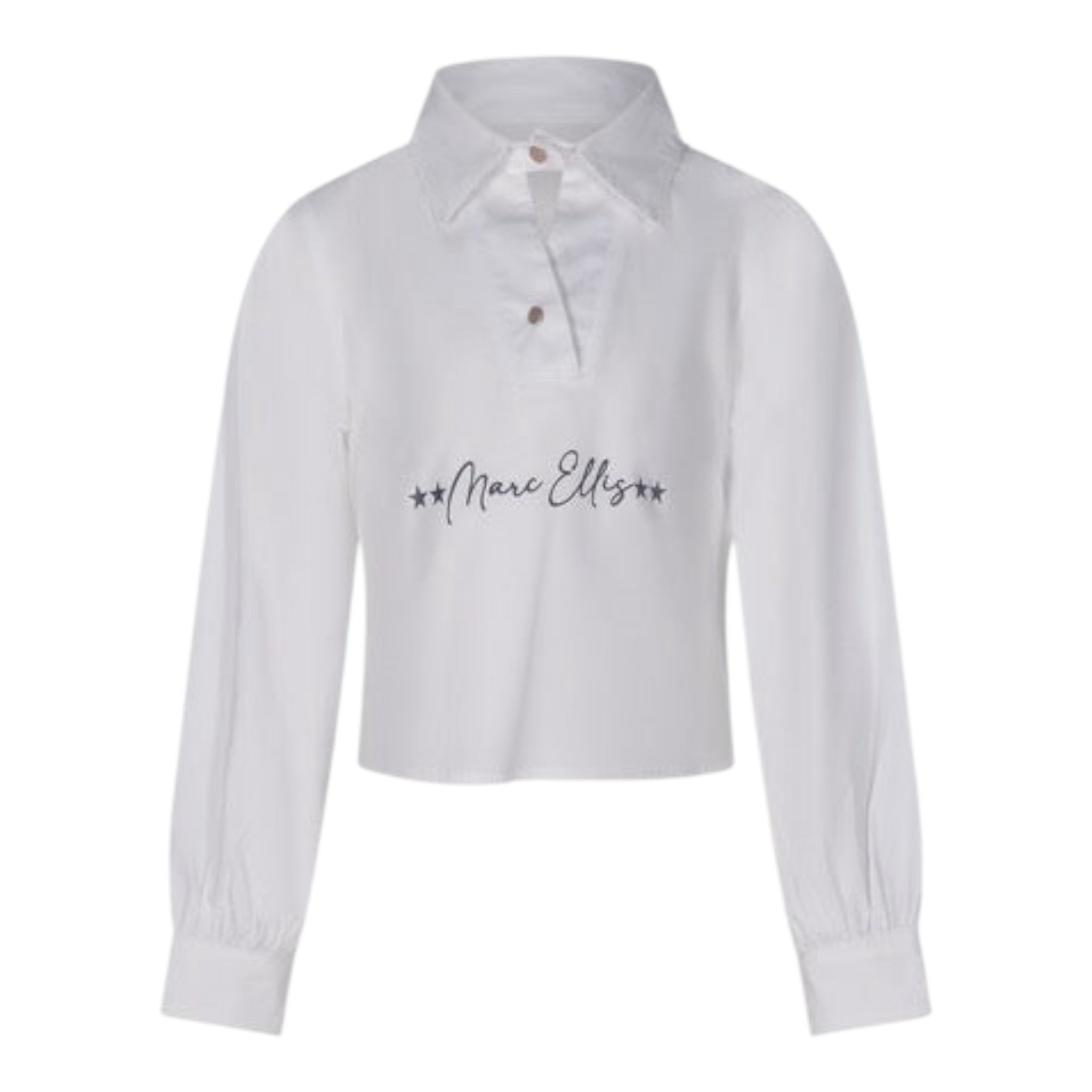 Marc Ellis Camicia tinta unita con Stampa Bianco per Bambina JMJSH00242 BIANCO MARC ELLIS 
