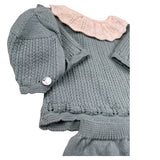 Paz Rodriguez Completo 3 Pezzi Maglia-Ghettina-Cappello Verde per Neonata 003111983 VERDE PAZ RODRIGUEZ 